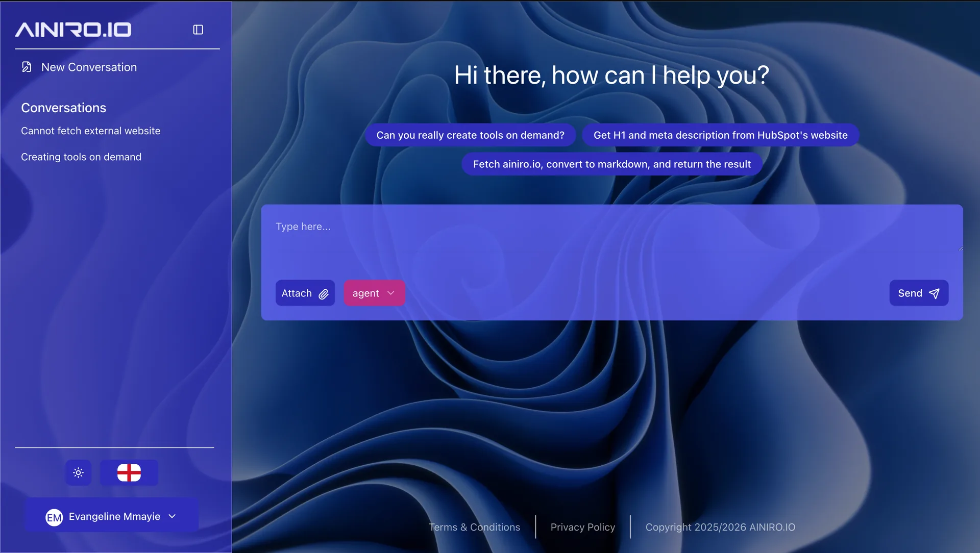AI Expert System interface