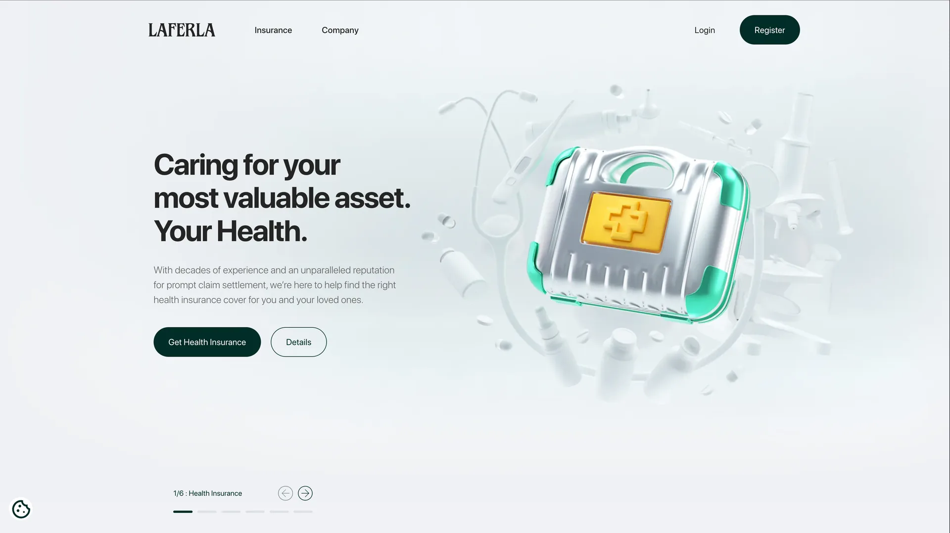 Laferla Website interface