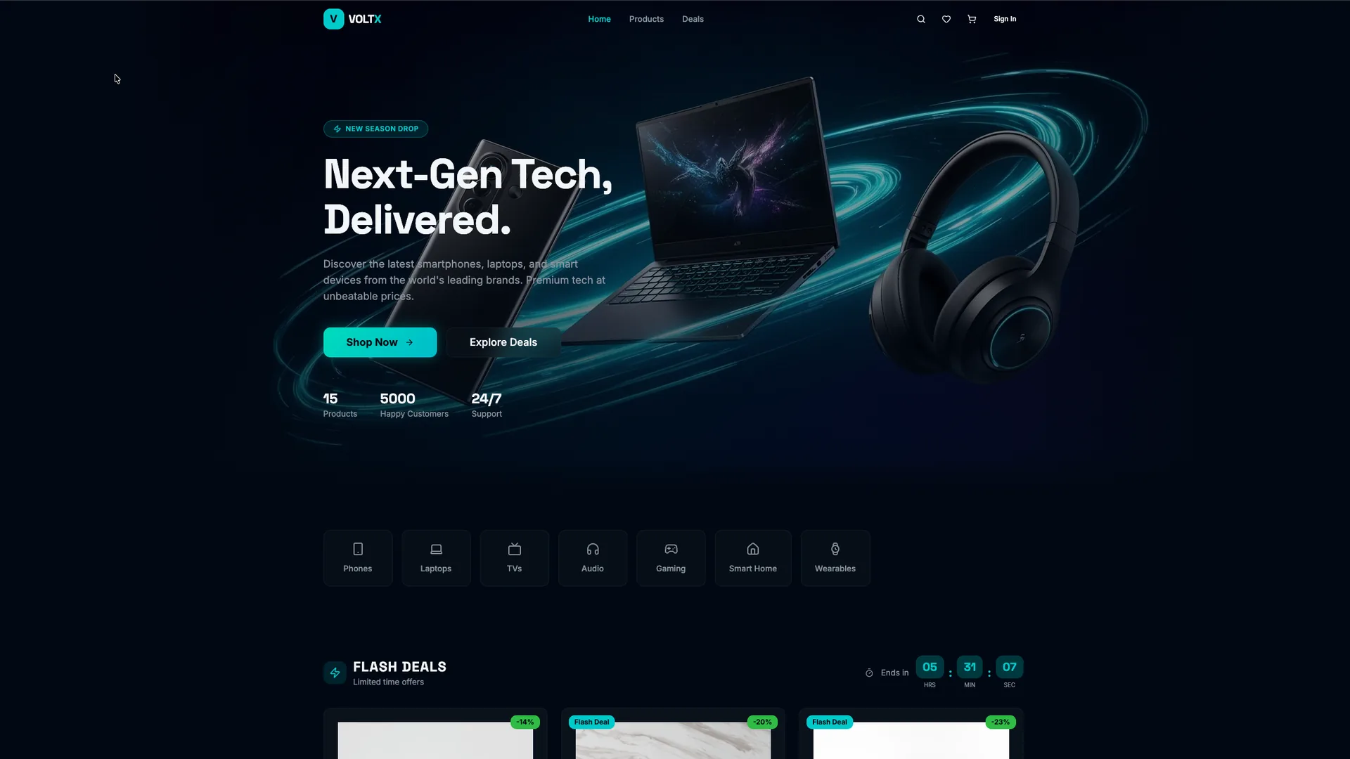 Voltx interface